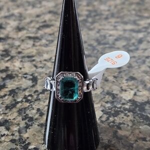 Bomb Party RG69030 "Verdant Enchantment" Emerald Fused with Quartz Sz 6